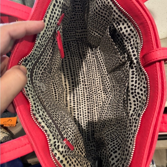 Vince Camuto Red pink Tote Bag with Sleek Design - Picture 4 of 6
